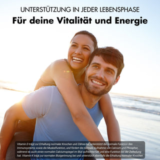Vitamine D3/K2 tabletten MK7 all-trans - 20.000 IE + 200 μg - 240 tabletten per blikje