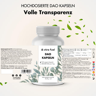 DAO-capsules - Veganistisch diamine-oxidase uit erwtenscheuten - 300.000 HDU