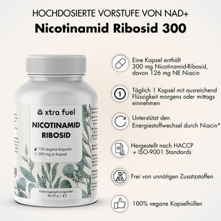 Nicotinamide riboside 300 - NAD+ precursor - niacine voor celenergie en vitaliteit*