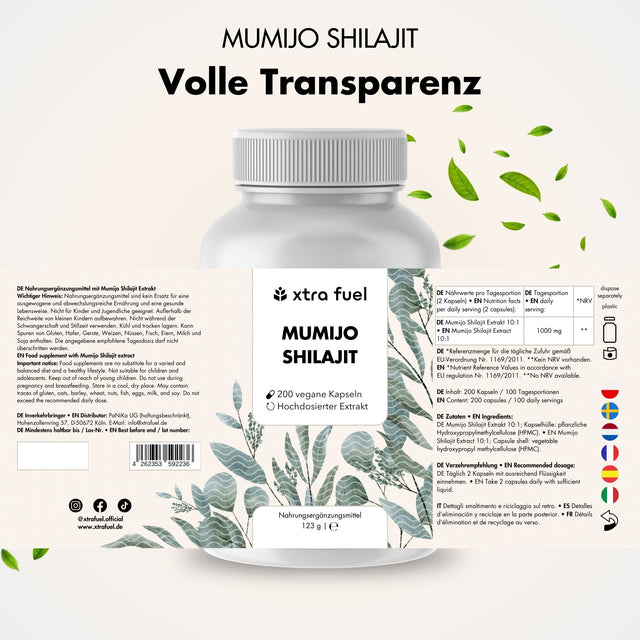 Shilajit-capsules - 200x Mumijo-capsules - prijs-prestatiewinnaar