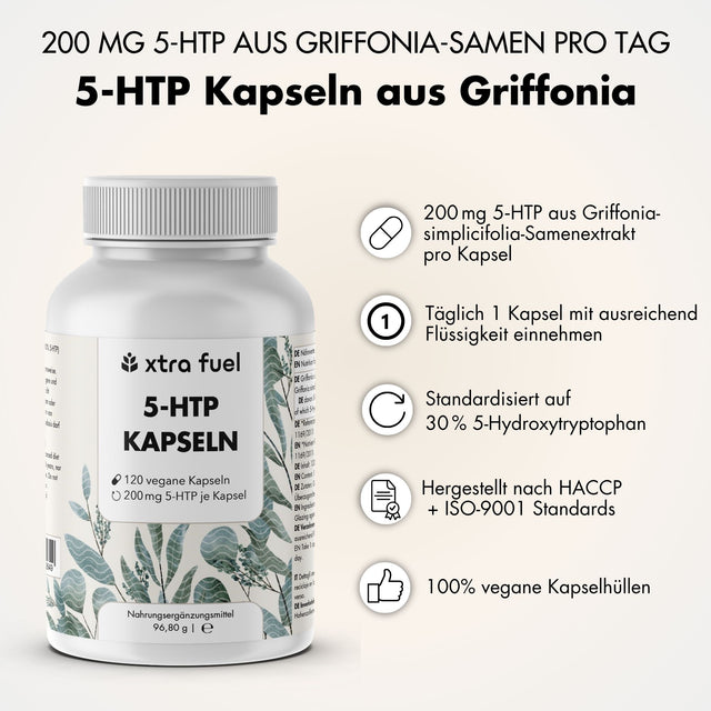 5-HTP 200 - 5-Hydroxytryptofaan - 30% extract van Griffonia Simplicifolia