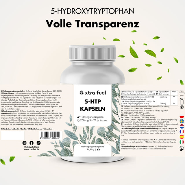 5-HTP 200 - 5-Hydroxytryptofaan - 30% extract van Griffonia Simplicifolia
