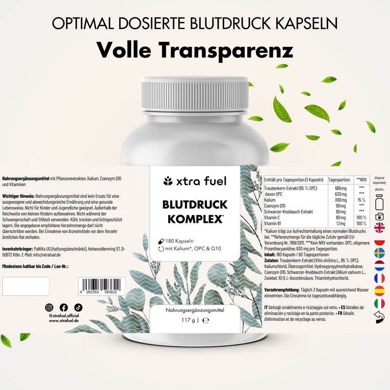 Bloeddrukcapsules* - OPC met kalium, Q10, zwarte knoflook & vitamine C