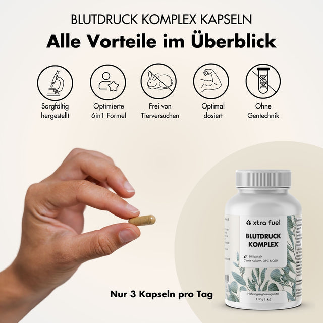 Bloeddrukcapsules* - OPC met kalium, Q10, zwarte knoflook & vitamine C